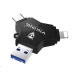 USB Flash disk Viking 3.0 4v1 s konektorom Lightning/Micro USB/USB/USB-C, 128 GB, čierna