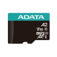 ADATA MicroSDXC karta 64GB Premier Pro UHS-I V30S (R:100/W:80 MB/s) + SD adaptér