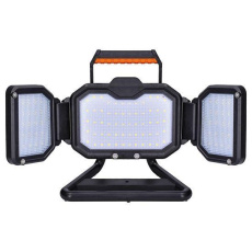 Solight LED reflektor 30W, přenosný, nabíjecí, 3000lm, oranžovo-černý