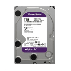 WD PURPLE WD23PURZ 2TB, SATA III 3.5", 64MB, 175MB/s, Low Noise, CMR