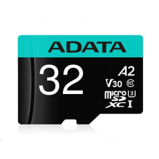 Karta ADATA MicroSDHC 32GB Premier Pro UHS-I V30S (R:100MB) + SD adaptér