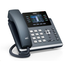 Yealink SIP-T44W SIP telefon, grafický 3,7" displej, 2 x RJ45 10/100/1000 Mbps, WiFi, PoE, bez adaptéru