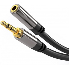 Predlžovací kábel PREMIUMCORD, Jack 3.5 mm - Jack 3.5mm M/F 5m