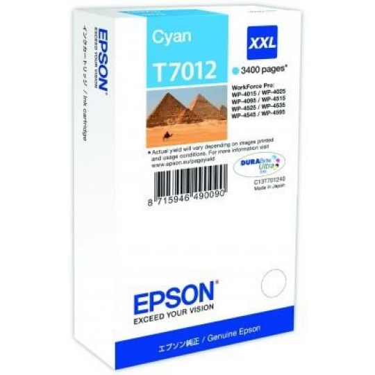 EPSON Atramentová tyčinka WorkForce-4000/4500 - azurová XXL - 3400str. (34,2 ml)