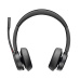 Poly Voyager 4320 MS Teams bezdrátová náhlavní souprava, BT700 USB-C adaptér, stereo, nabíjecí stojánek