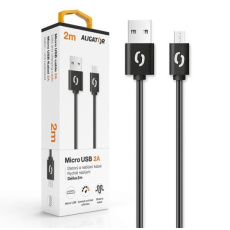 ALIGATOR datový kabel 2A, micro USB, délka 2m, černá ALIGATOR datový kabel 2A, micro USB, délka 2m, černá