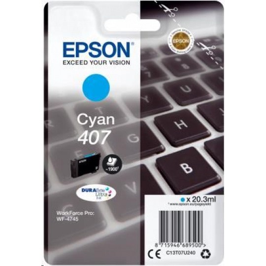 Atramentová kazeta EPSON série WF-4745 "Keyboard" L Cyan 1900 str. (20,3 ml)