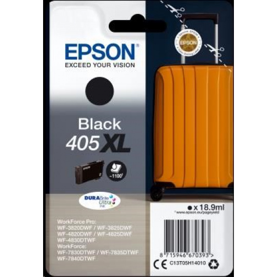 Čierny atrament EPSON Single Pack Black 405XL Durabrite Ultra