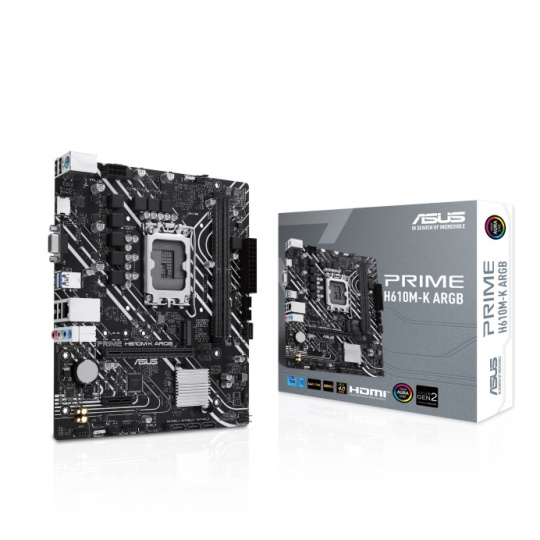 ASUS MB Sc LGA1700 PRIME H610M-K ARGB, Intel H610, 2xDDR5, 1xHDMI, 1xVGA, mATX ASUS MB Sc LGA1700 PRIME H610M-K ARGB, Intel H610, 2xDDR5, 1xHDMI, 1xVGA, mATX