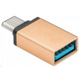 Adaptér PREMIUMCORD USB 3.1 C/male - USB 3.0 A/samica, zlatá, OTG