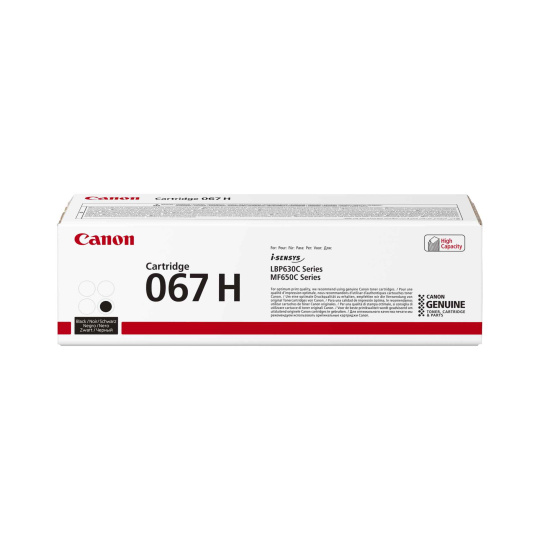 BAZAR - Canon TONER 067H černá pro i-SENSYS LBP631Cw, LBP633Cdw, MF651Cw, MF655Cdw, MF657Cdw (3130 str.) - Poškozený oba