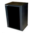 BAZAR - XtendLan 19" nástěnný rozvaděč 12U, šířka 600mm, hloubka 450mm, rozložený, černý - poškozený obal
