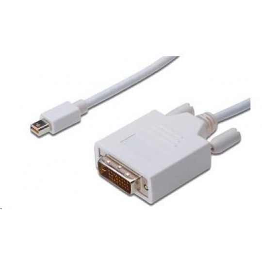 PREMIUMCORD Mini DisplayPort - DVI kábel 1 m, biely