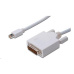 PREMIUMCORD Mini DisplayPort - DVI kábel 1 m, biely