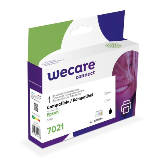 Kazeta WECARE ARMOR pre EPSON Work Force 4015/4515, čierna (T70214010) 46 ml