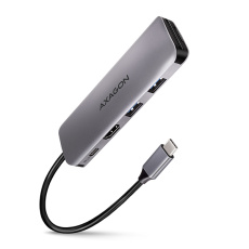 AXAGON HMC-5, USB 3.2 Gen 1 hub, porty 2x USB-A, HDMI, SD/microSD slot, PD 100W, kábel USB-C 20cm AXAGON HMC-5, USB 3.2 Gen 1 hub, porty 2x USB-A, HDMI, SD/microSD slot, PD 100W, kábel USB-C 20cm