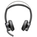 Poly Voyager Focus 2 bezdrátová náhlavní souprava, USB-A/C adaptér, stereo, nabíjecí stojánek