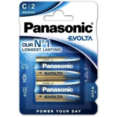 BAZAR - PANASONIC Alkalické baterie EVOLTA Platinum LR14EGE/2BP 1,5V (Blistr 2ks) - Poškozený obal (Komplet)