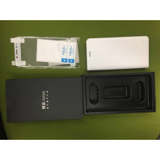 MEIZU Ochranné puzdro pre Meizu M6 Note, biele (flipové puzdro s fóliou, darčekové balenie)