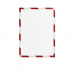 Magnetický rámček Magnetofix A4 bezpečnostný červený a biely (5ks)