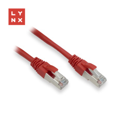 LYNX FTP patch kabel Cat5e PVC, CCA, 0,3m, červený (balení obsahuje 10ks) LYNX FTP patch kabel Cat5e PVC, CCA, 0,3m, červený (balení obsahuje 10ks)