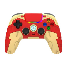 iPega PG-4020A bezdrátový herní ovladač s touchpadem pro PS4/PS3/Windows, Iron Man