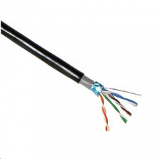 FTP kabel PlanetElite, Cat5E, drát, dvojitý venkovní PE+PVC, Dca, černý, 305m, cívka FTP kabel PlanetElite, Cat5E, drát, dvojitý venkovní PE+PVC, Dca, černý, 305m, cívka