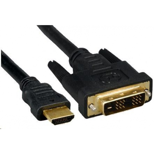 PREMIUMCORD HDMI - DVI kábel 10 m (M/M, pozlátené kontakty, tienený)