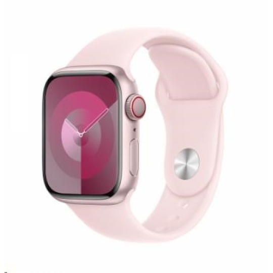 APPLE Watch Series 9 GPS + Cellular 41mm Pink Aluminium Case with Light Pink Sport Band - M/L