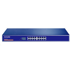 Tenda TEG1016G 16-Port Gigabit Ethernet Switch, 10/100/1000 Mb/s, Rackmount