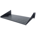 Intellinet Rack Shelf 19", pevná polica, 2U, hĺbka 250 mm, predná montáž, max. zaťaženie 25 kg, čierna