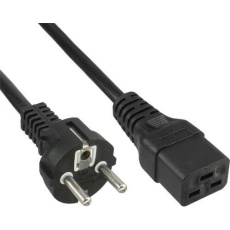 PremiumCord kabel síťový k počítači 230V 16A 1,5m  IEC 320 C19 konektor