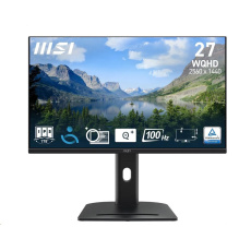 MSI LCD PRO MP275QPG, 27" 2560x1440, IPS, 100Hz, 4ms, VESA 100x100mm, N/A, Black MSI LCD PRO MP275QPG, 27" 2560x1440, IPS, 100Hz, 4ms, VESA 100x100mm, N/A, Black