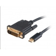 Adaptér AKASA USB Type-C na DVI, kábel, 1.8m