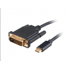 Adaptér AKASA USB Type-C na DVI, kábel, 1.8m