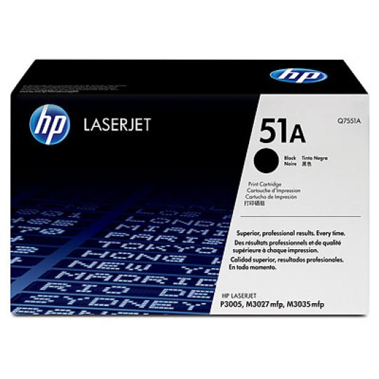 HP 51A Black LJ Toner Cart, Q7551A (6,500 pages)