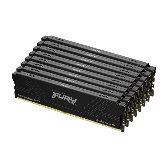 KINGSTON DIMM DDR5 128GB (Kit of 8) 7600MT/s CL40 FURY Renegade Pro Black KINGSTON DIMM DDR5 128GB (Kit of 8) 7600MT/s CL40 FURY Renegade Pro Black