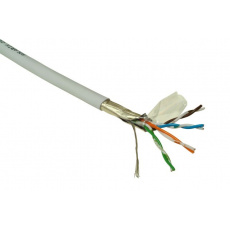 FTP kabel LYNX, Cat5E, drát, LS0H, DCa, šedý, 305m