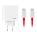 OnePlus SUPERVOOC 80W GaN Dual USB-A + USB-C Cestovní Nabíječka + USB-C/USB-C Kabel White