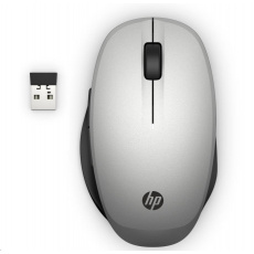 Myš HP Dual Mode Silver Mouse 300 - myš bluetooth, pripojenie k dvom počítačom súčasne