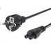 Napájací kábel PREMIUMCORD 230V pre NTB 2m (3pin C5, trojlístok, "Mickey Mouse")