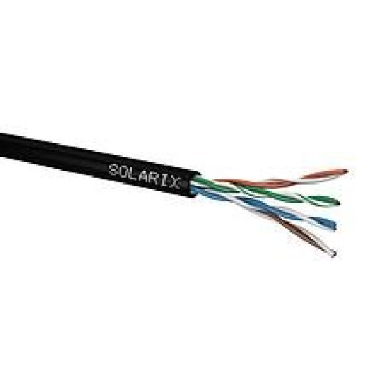 Inštalačný kábel Solarix UTP, Cat5E, drôt, PVC, krabica 100 m SXKD-5E-UTP-PVC