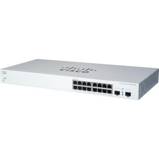 Cisco switch CBS220-16T-2G, 16xGbE RJ45, 2xSFP, fanless - REFRESH