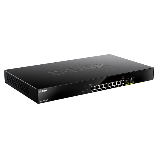 D-Link DMS-1100-10TP 10portový multi-gigabitový PoE inteligentný riadený prepínač, 8x 2,5G PoE, 2x SFP+