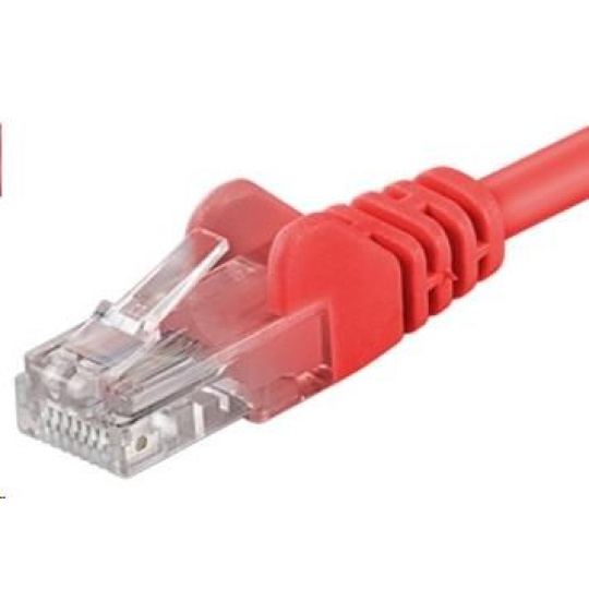 PremiumCord Patch kábel UTP RJ45-RJ45 CAT6 1m červený